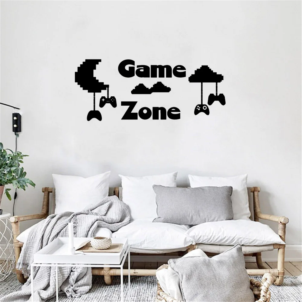 

Game Controller Wall Sticker Game Zone Wall Decal Home Decoration For Living Room Boy Bedroom Vinyl Art Mural dw11365