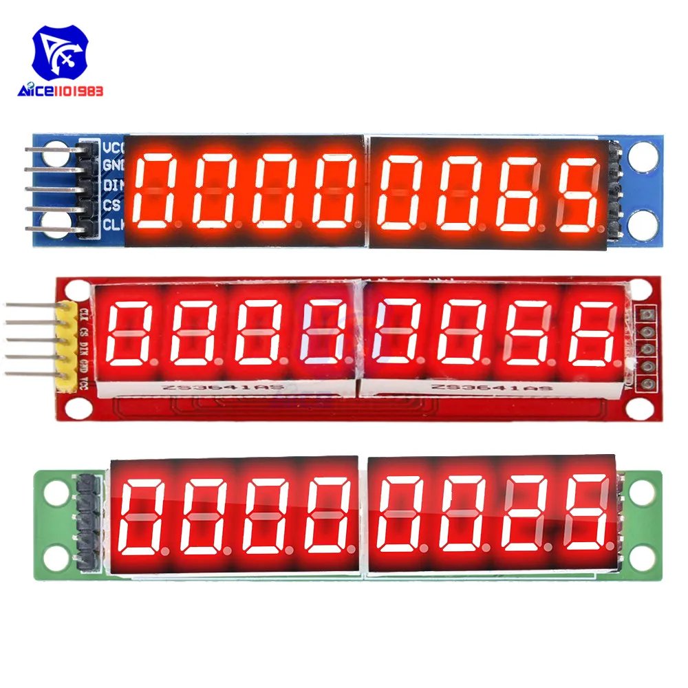 Diymore MAX7219 8-значный светодиодный дисплей трубки Управление модуль для Arduino 3,3 V 5V микро Управление; Последовательный драйвер 7-ми сегментный