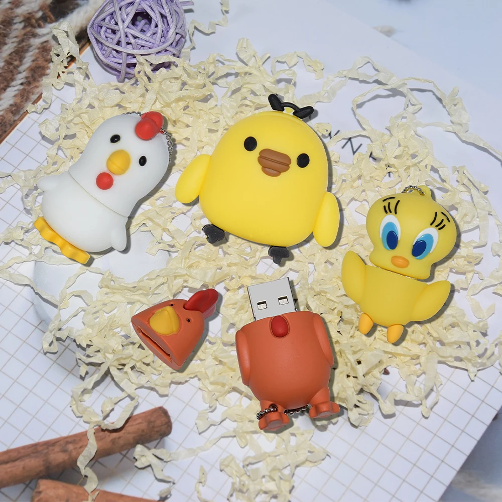 

Cartoon Animals Pendrive Pen Drive 64gb Usb Flash Memory Stick 32GB 8GB chick Pen Drive 128GB USB Flash Drive High Speed Usb