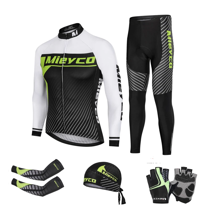 

Mieyco Men's Pro Cycling Jersey Bib Set Long Sleeve MTB Bicicleta Clothing Uniform Racing Maillot Ropa Ciclismo Hombre Clothings