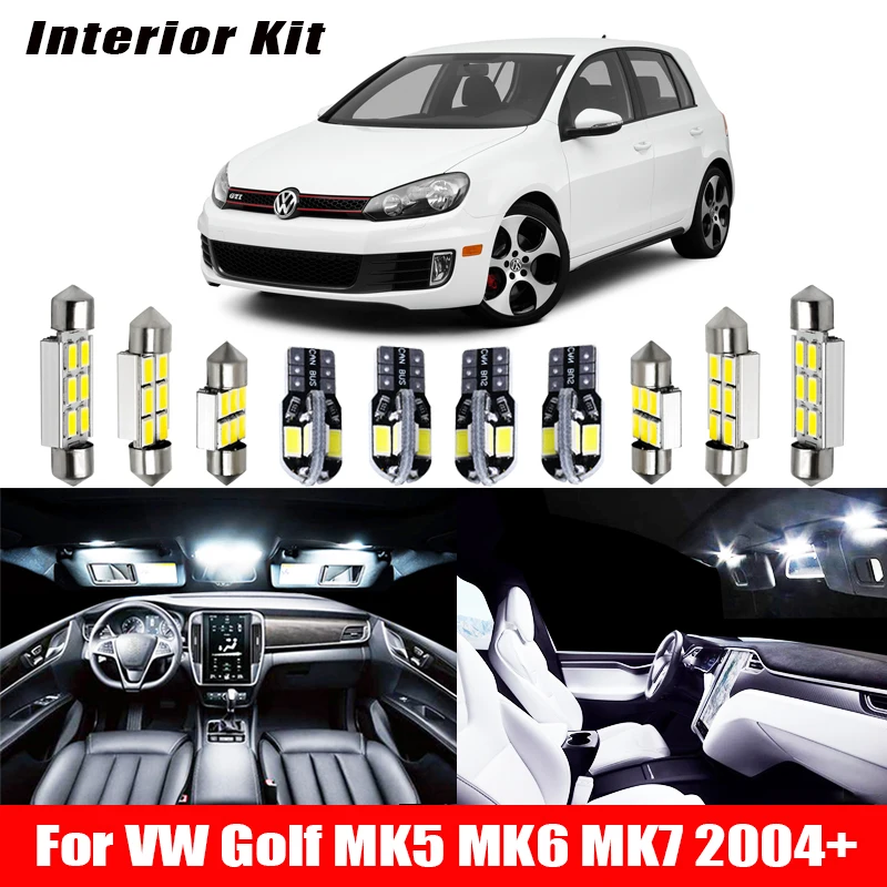 13 шт. Автомобильные светодиодные лампы для VW Golf MK5 MK6 MK7 2004|Сигнальная лампа| |