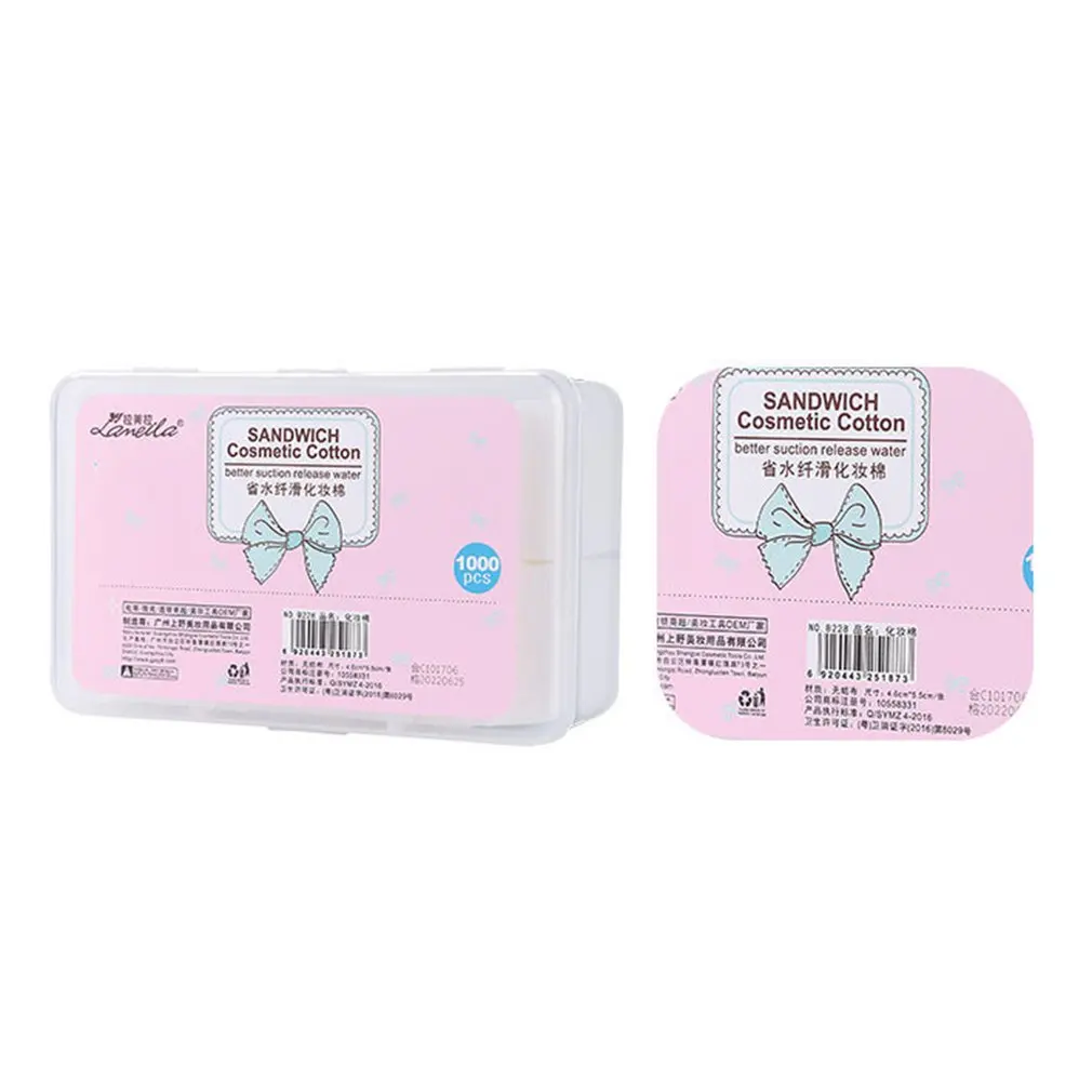 Одноразовые 1000 шт Бесплатная ватный тампон для снятия макияжа глаз ресниц