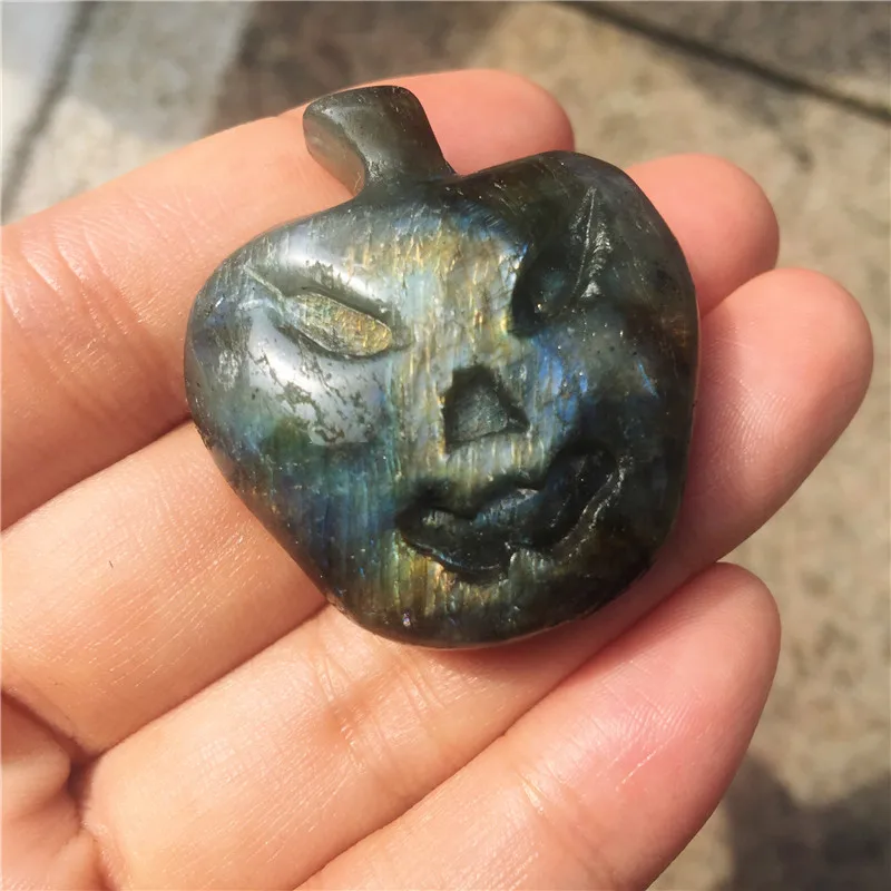 Красивые хрустальные резьбы натуральный Лабрадорит ручной работы каменная