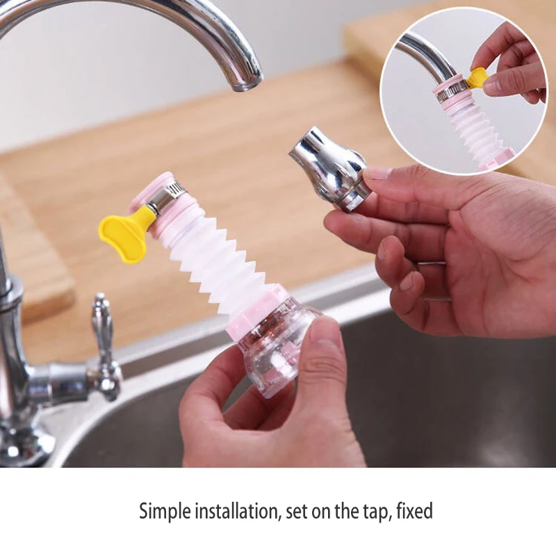 

360-Degree Swivel Sink Faucet Kitchen Splash Filter Faucet Aerator Universal Tap Extender Sprayer for Bathroom