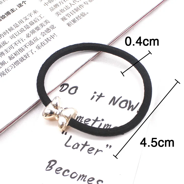 

20 pcs/lot High Flexibility Black Hair Tie Cartoon Hair Band for Gift Hair Rope Girls Hair Accessories