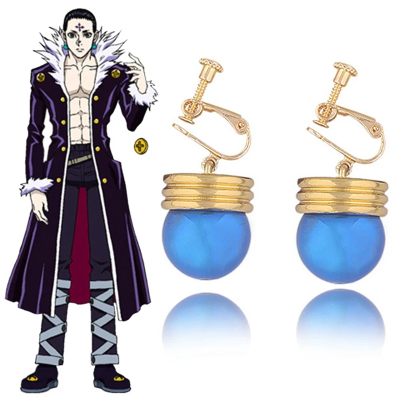 

Anime KURORO RUSHIRUFURU Earring Metal Trendy Unisex Cosplay Prop Gifts