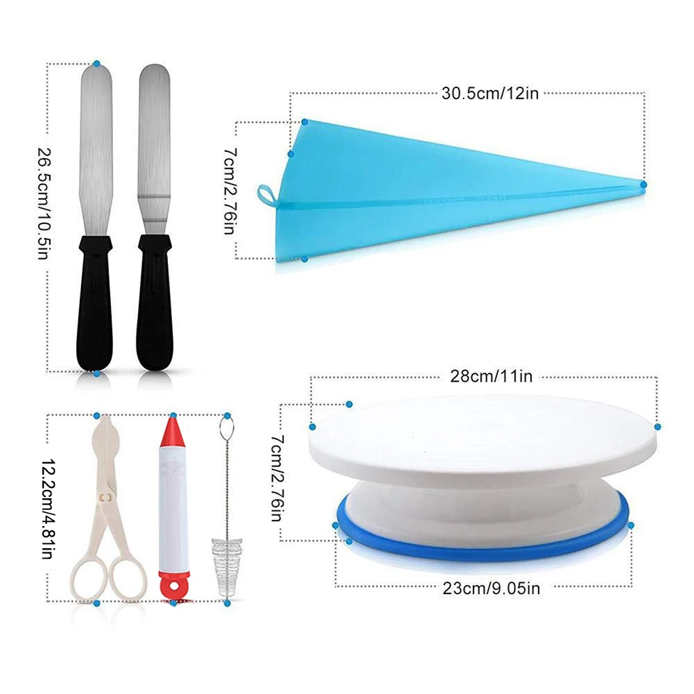 

Stainless Steel CakeDecor Cake Decorating Supplies Cake Turntable 106PCS/Set DIY Cream Tools