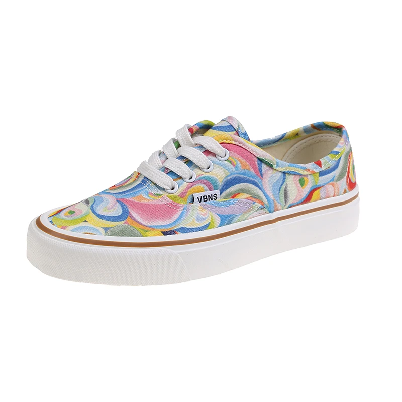 

Women's Sports Shoes Fashion Women's Sneakers 2021 Women's Canvas Shoes Rainbow Shoes Leisure Flat Lace-Up Low Shoes for Women