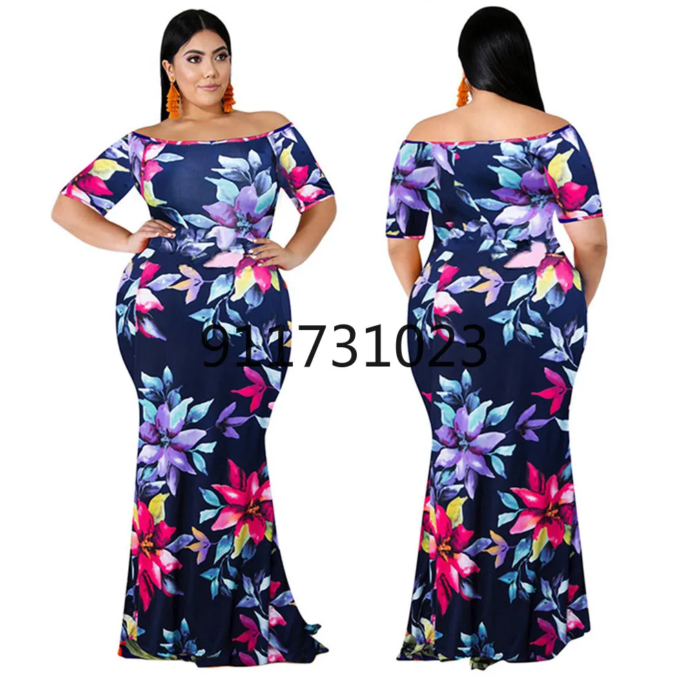 Plus Size Summer Women's Dress 4XL 5XL African Print Dresses For Women 2021 Elegant Ladies Evening Party Clothes | Тематическая