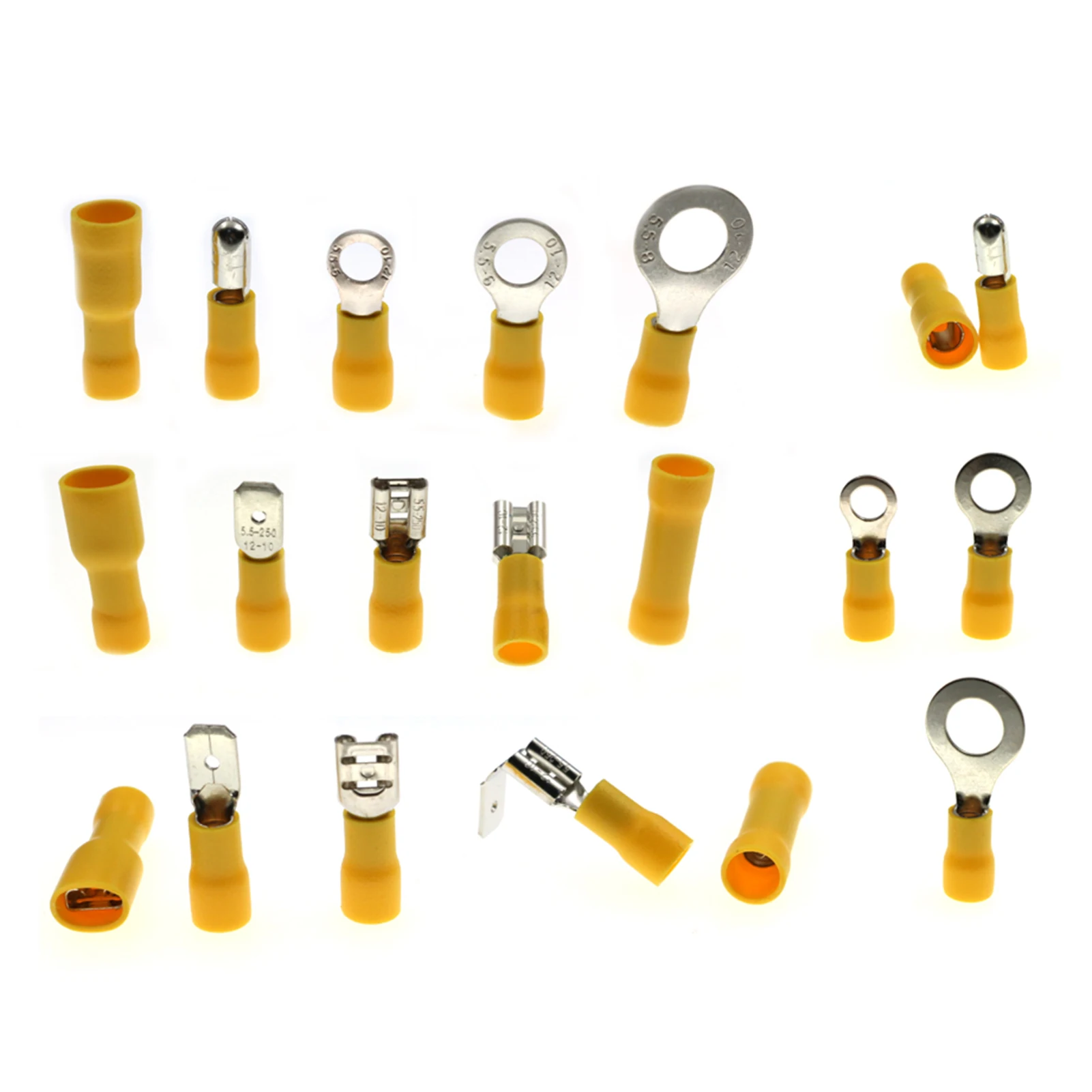 

480PCS Insulated Wire Electrical Connectors Butt Ring Spade Quick Disconnect Crimp Terminals Connector Assortment Kit Waterproof