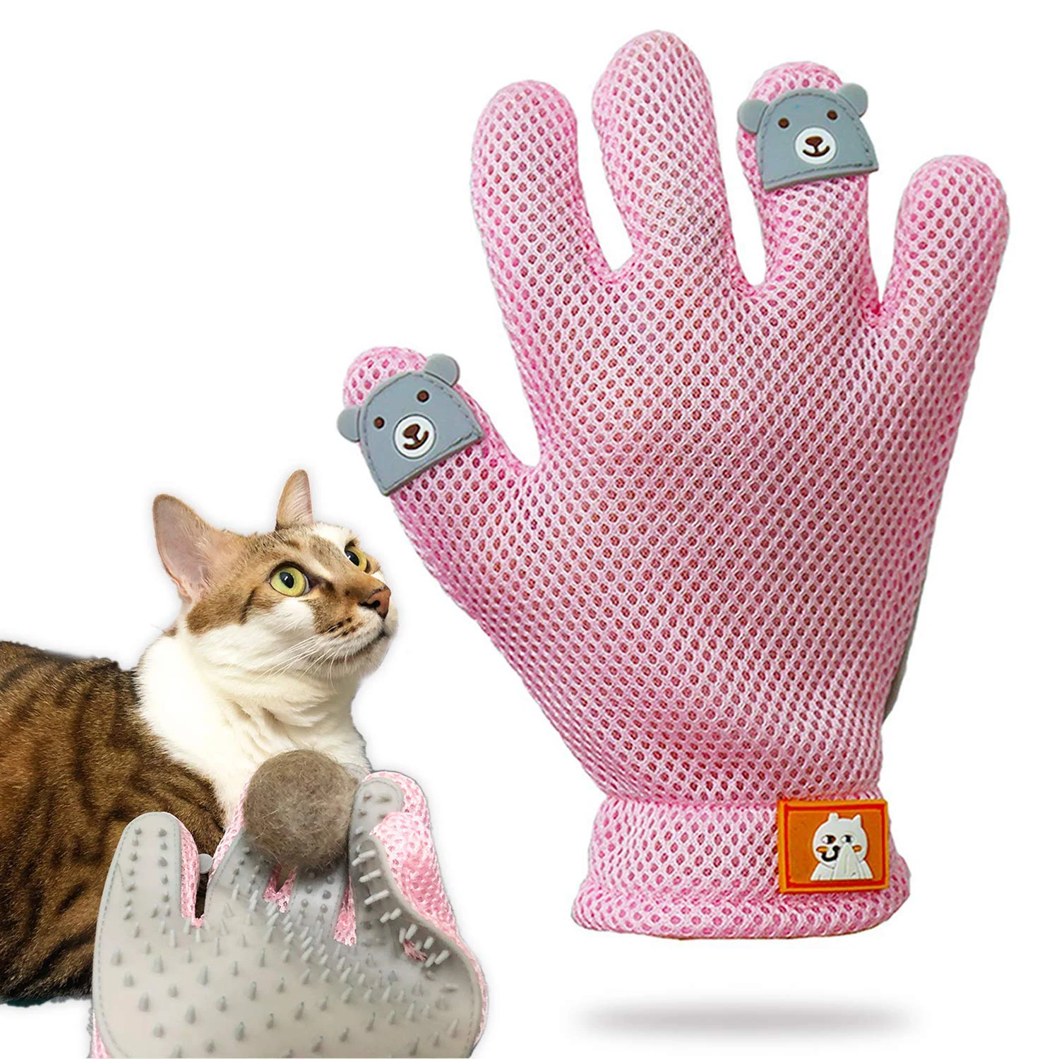 Перчатка для груминга домашних животных Массажная щетка вычесывания удаления