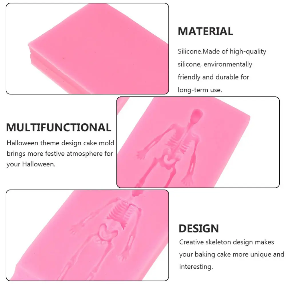 

2pcs 3D Baking Mould Skeleton Mold Cake Chocolate Mold Baking Tool