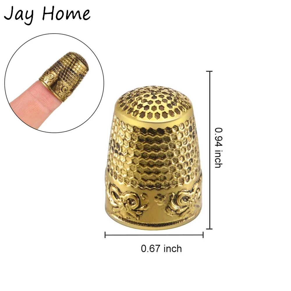 1PC Vintage Sewing Thimble Stainless Steel Tailor Finger Protector Quilting Shield Ring Craft | Дом и сад