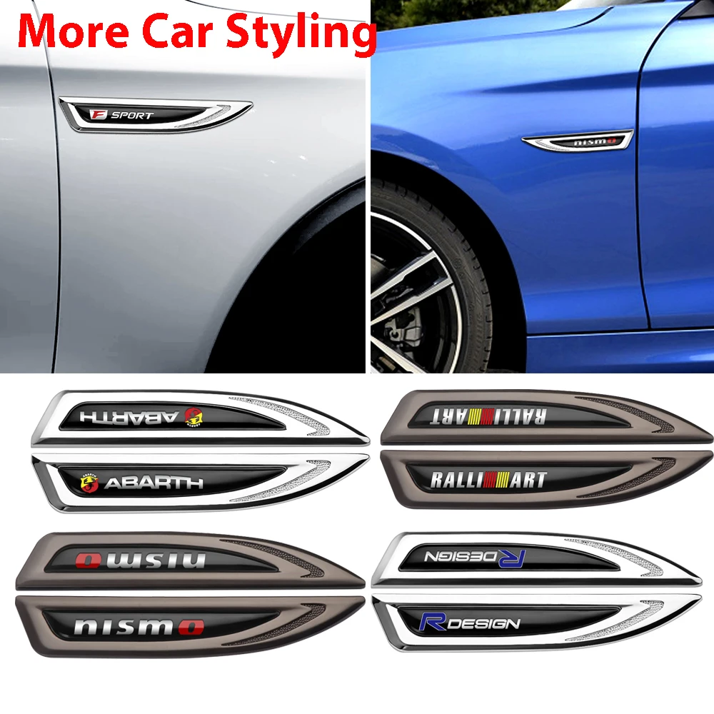 

3D Performance Badge Car Metal Left Right Wings Fender Stickers For BMW M X1 X3 X4 X5 X6 E46 E39 E90 F30 F10 E53 Z M3 M5 M6 G30