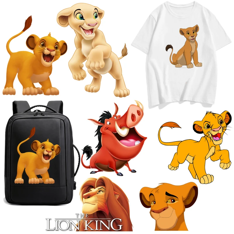 Мультфильм Король Лев горячие наклейки на одежду Милая Симба DIY патч железную