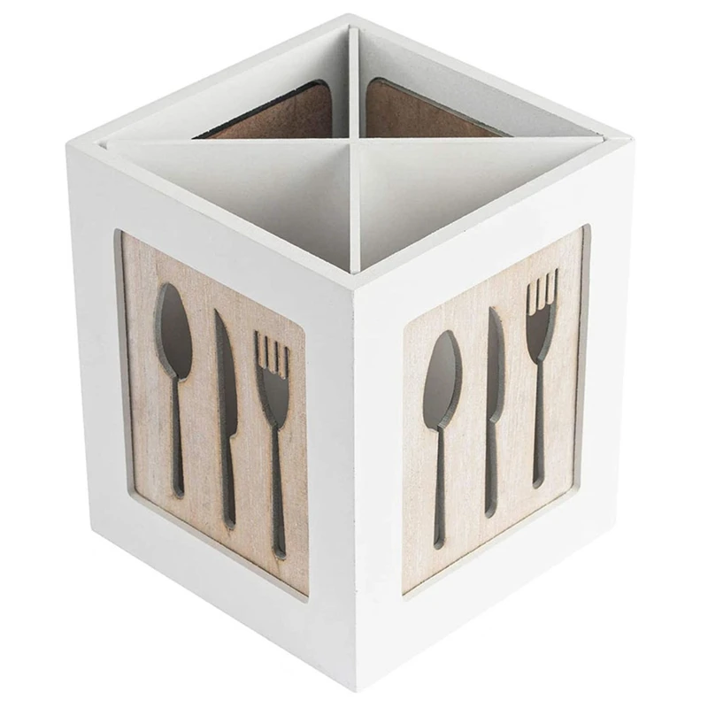 

Wooden Utensils Holder Cutlery Kitchen Flatware Cutlery Storage Flatware Caddy Spoons Forks Knifes Chopsticks Organizer