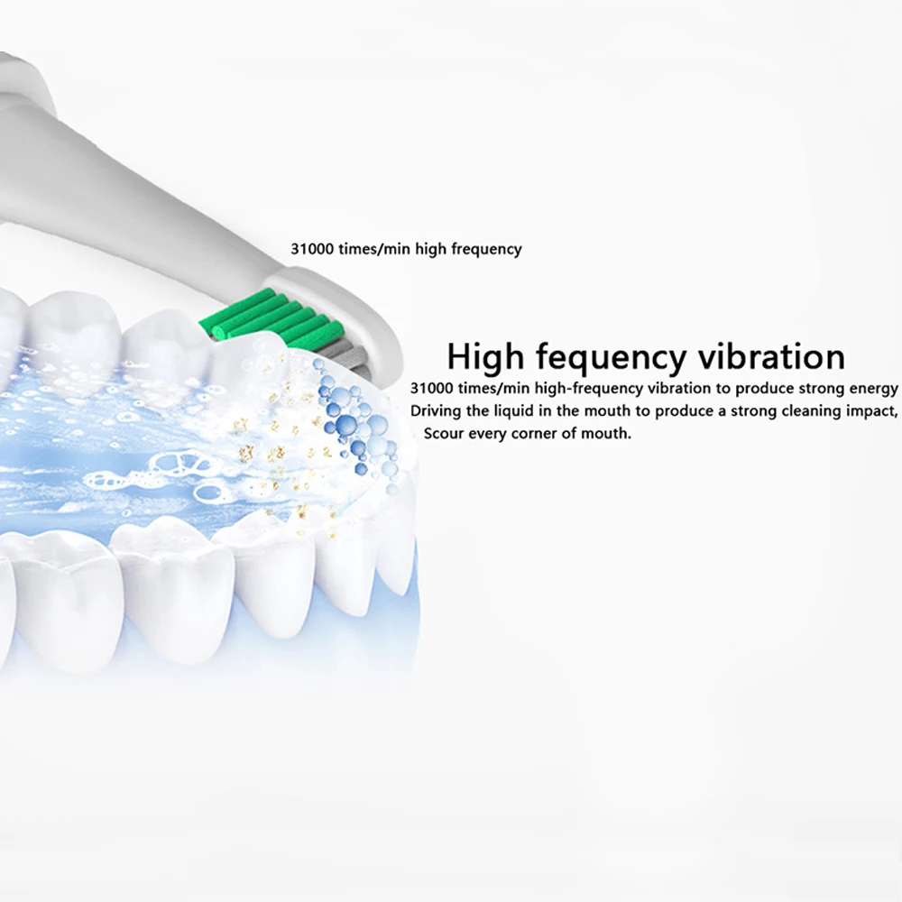 

2021 NEW Lansung Electric Toothbrushes Rechargeable Wireless Charger Sonic Toothbrush Ultrasonic Electric Tooth Brush 3 Heads