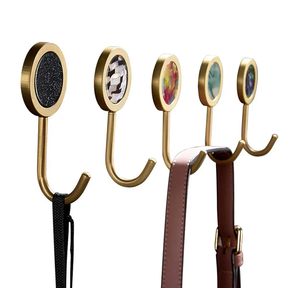 Стильный дом гостиная латунный крюк двери настенное крепление полотенце шляпа
