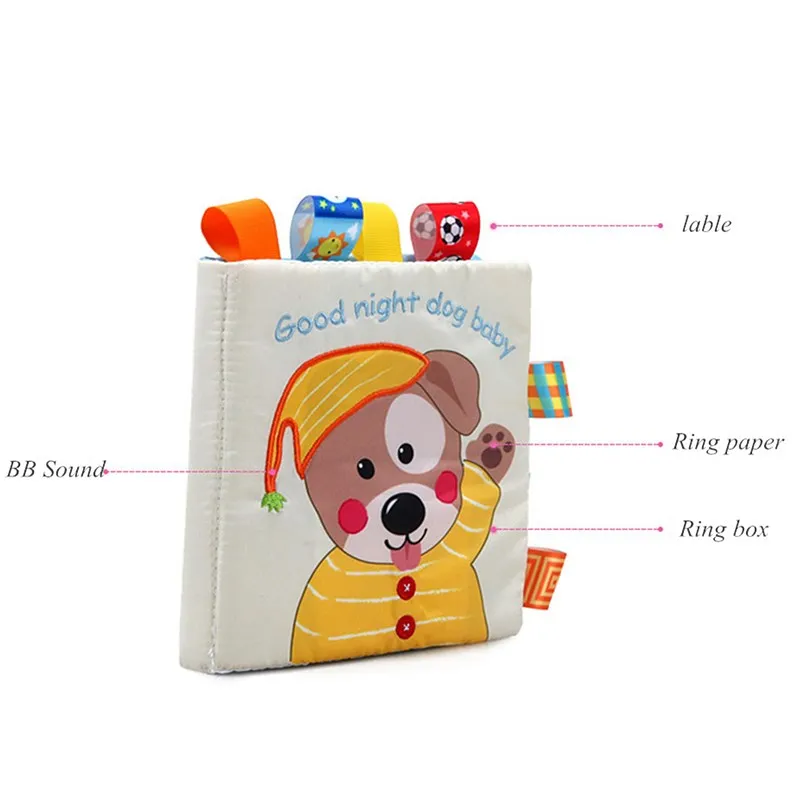 Мягкая обучающая тканевая 3d-книга для раннего развития ребенка ванна тихая