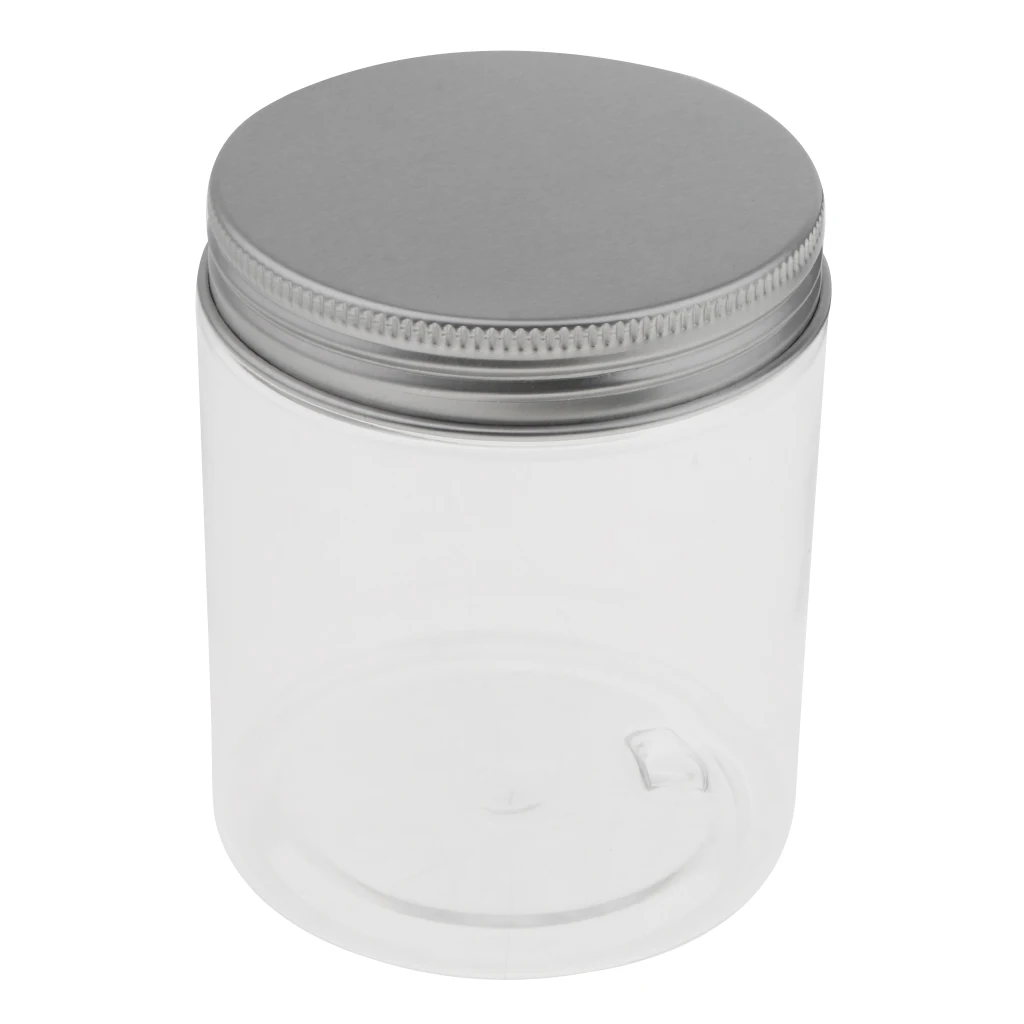 

5pc 250ML Clear Plastic Can Tin Pot Jar Container Bottle For Tea Candy Beans