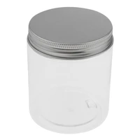 5pc 250ml clear plastic can tin pot jar container bottle for tea candy beans