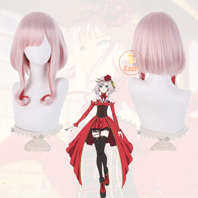 

Anime Takt op. Destiny Cosplay Destiny Wig Pink Curly Hair Heat Resistant Fiber Hair Free Wig Cap Christmas Women Girls Cos Wig