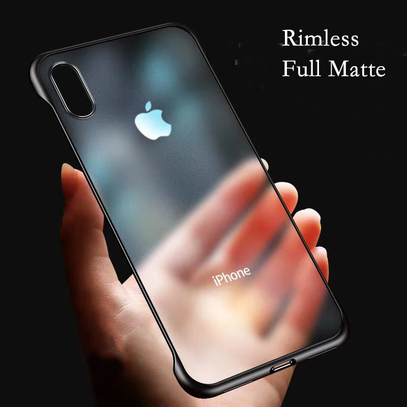 Матовый Прозрачный чехол для телефона без оправы для iphone 7, 8, 6, 6 s, 6 s Plus, чехол для Apple Coque, iphone XR, X, XS, Max, 11 Pro, Max, чехол