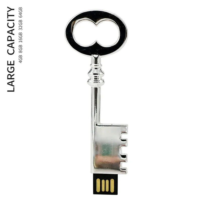 USB флэш-память 64 ГБ Мода подарок, Металлический Мини-цепочка для ключей, объемом памяти 4 ГБ 8 ГБ 16 ГБ оперативной памяти, 32 Гб встроенной памяти, творческий с украшением в виде кристаллов на высоком Скорость 2,0 флеш-накопитель 128 ГБ