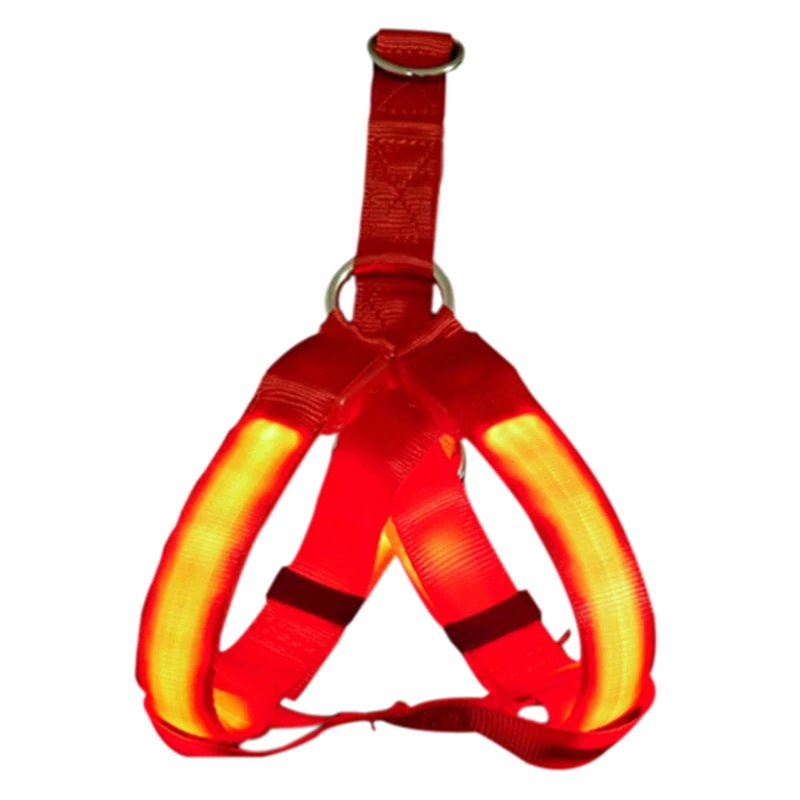 Шлейка для питомцев светодиодная подсветка перезаряжаемая Usb собак/кошек