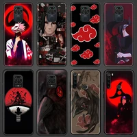 Luxury Soft Phone Accessories Cover for Redmi Note Pro K40 Note Plus MAX Case Akatsuki Naruto Anime