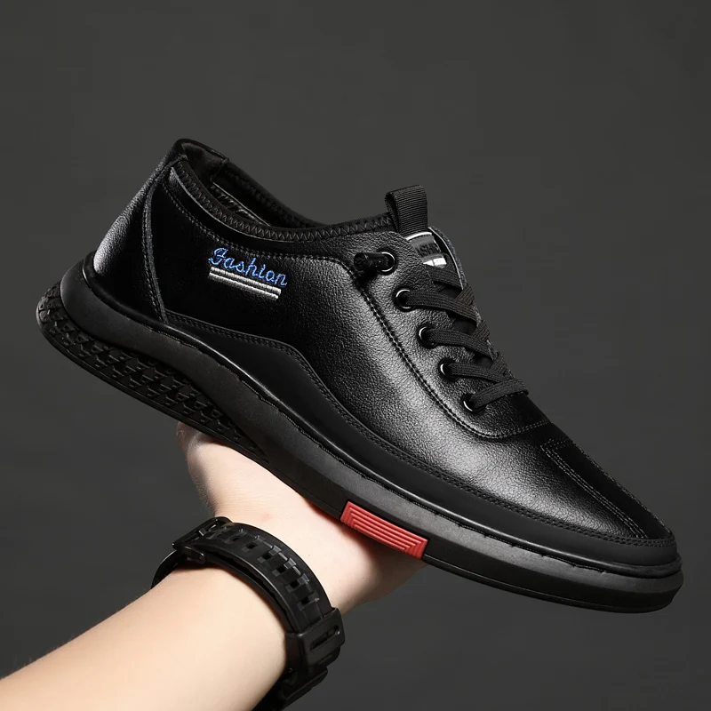 Мужские брендовые кожаные туфли модные кроссовки оксфорды повседневная