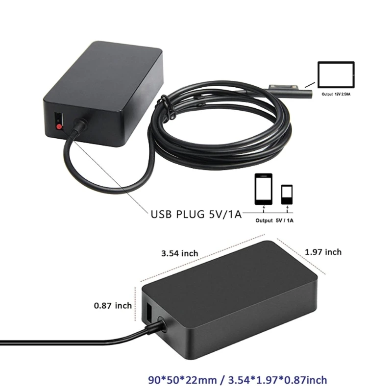 A9LC совместим с ноутбуком/планшетами Surface Book 44 Вт/36 Вт блок питания зарядное