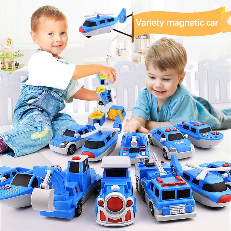 

Magnetic Land Sea and Air Toys Model Magnetic Building Blocks Plastic Magnetic Designer Bricks Educational Toys for Children