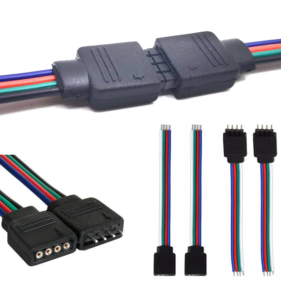 4pin 5pin 6pin мужской женский Регулятор Газа адаптер кабель провод для 5050 3528 SMD RGB/RGBW/RGB +