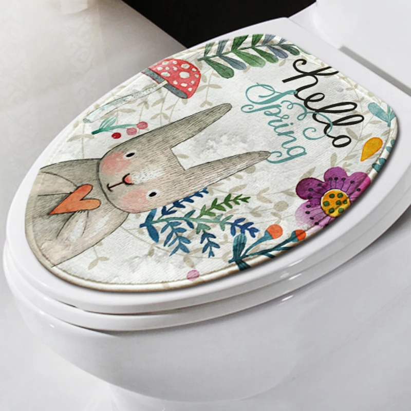 2 предмета/партия мультфильм кролик Ванная комната ковролин набор удобный коврик