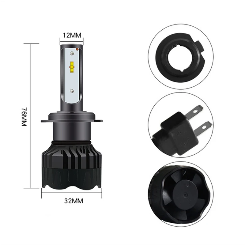 CARCTR автомобильный светильник Автомобильный светодиодный головной лампы H7 H4 H1 H9