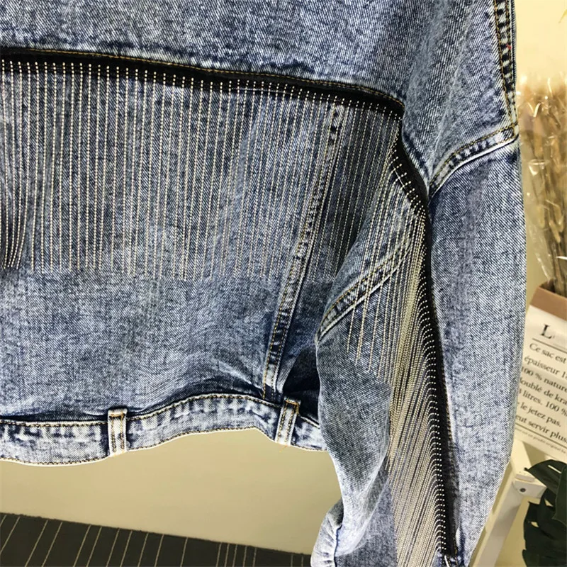 

2020 Autumn Female Jacket Harajuku Women's Denim Jacket Tassel Short Jeans Jacket Student Basic Coats Outfit Chaquetas Mujer 435