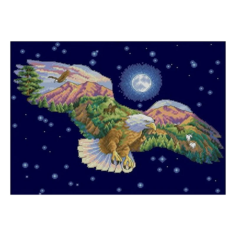 

5D DIY Diamond embroidery animal Diamond Painting Hand-embroidered eagle Cross Stitch Square Drill round Drill Mosaic Decoration