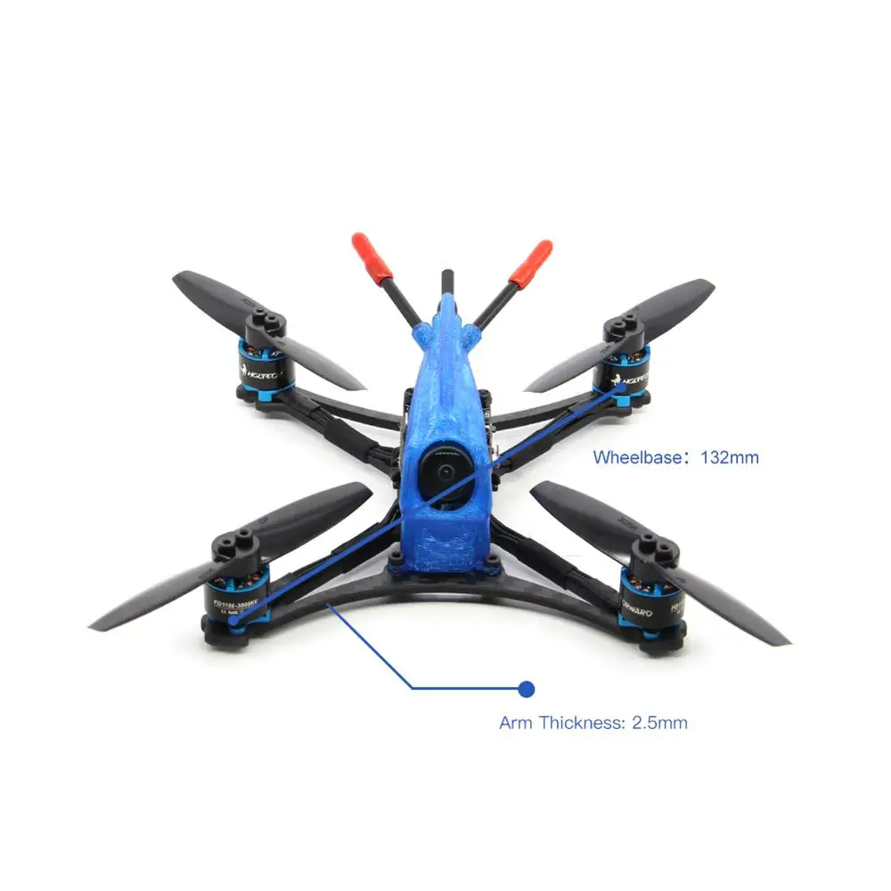 HGLRC Parrot132 FPV гоночный Дрон BNF F411 управление полетом 13A 4в1 ESC 1106 3800 кв мотор