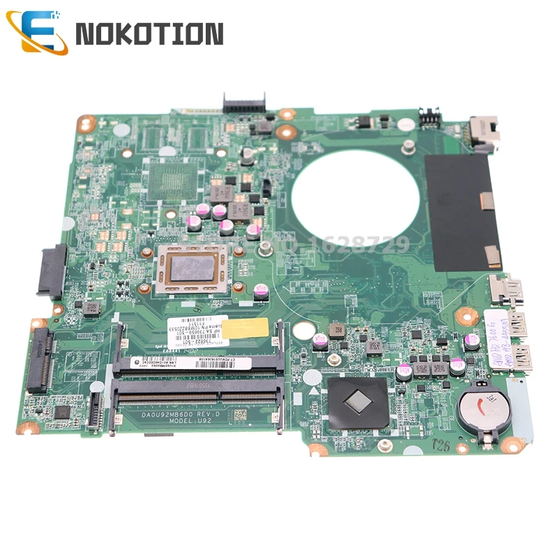 NOKOTION DA0U92MB6D0 736822 501 001 739659 для ноутбука HP Pavilion 14 N материнская плата A8 4555M ЦП