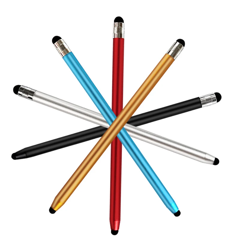 Цветные круглые Двойные наконечники емкостный стилус сенсорный экран ручка для