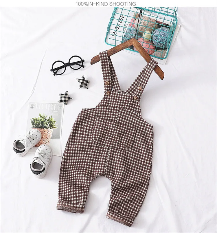 Одежда для маленьких мальчиков в Корейском стиле Осенний комбинезон девочек