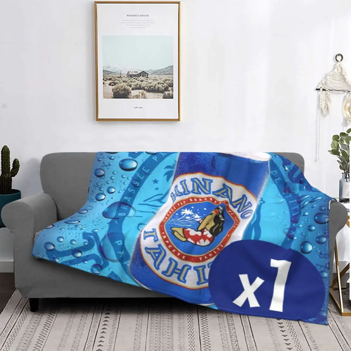 

Hinano-Manta de playa Таити para cama, colcha a cuadros, manta de muselina