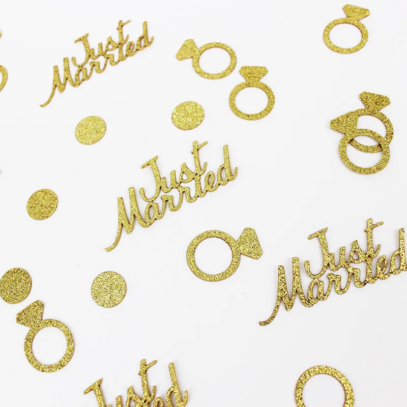 100 шт. Свадебный Блестящий Золотой конфетти с украшением в виде вечерние