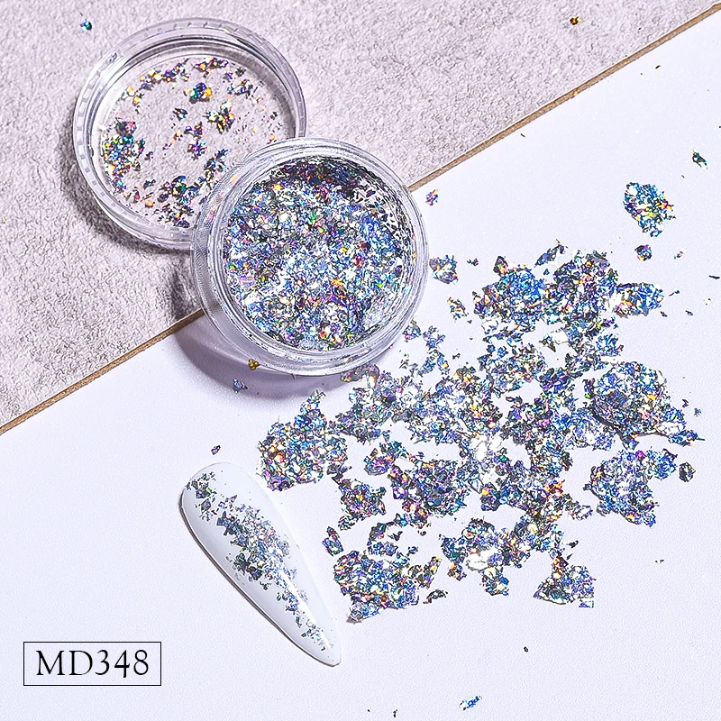 

Aluminum Foil Sequins For Nails Gold Silver Irregular Nail Glitter Flakes Mirror Chrome Powder Manicure Winter Decorations DIY