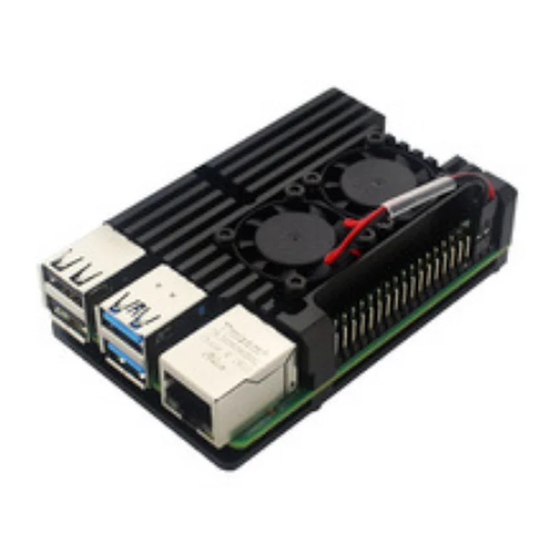 

For Raspberry Pi 4 Model Mod B Aluminum Case Passive Cooling Aluminum Alloy Protective Shell Metal Enclosure Demo Accessories