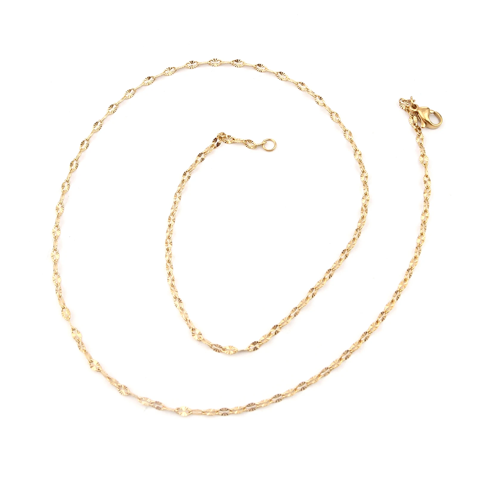 

1 PC 50cm Hot 304 Stainless Steel Link Chain For Necklace Making Oval Silver Color Gold Color Earrings Jewelry DIY Wholesale