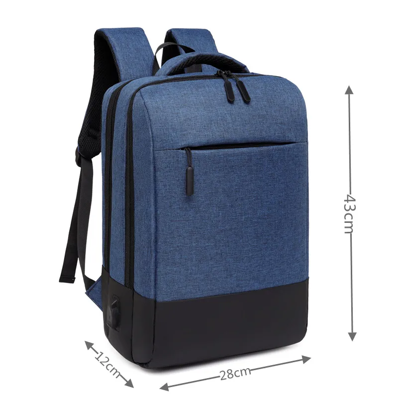 

Oxford Laptop Backpack For Men USB Charging Travel Rucksack Male Vintage School Shoulder Bag