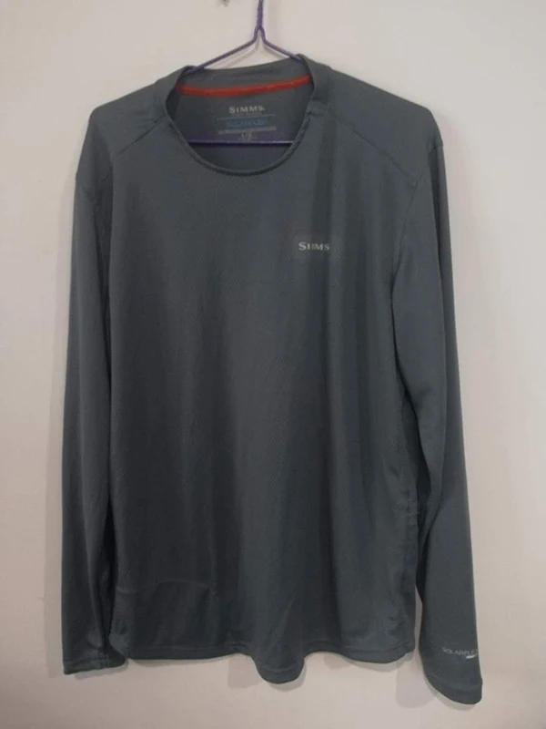 Новинка 2020 Si * ms Мужская футболка для рыбалки Solarflex LS Shirt UPF50 быстросохнущая одежда