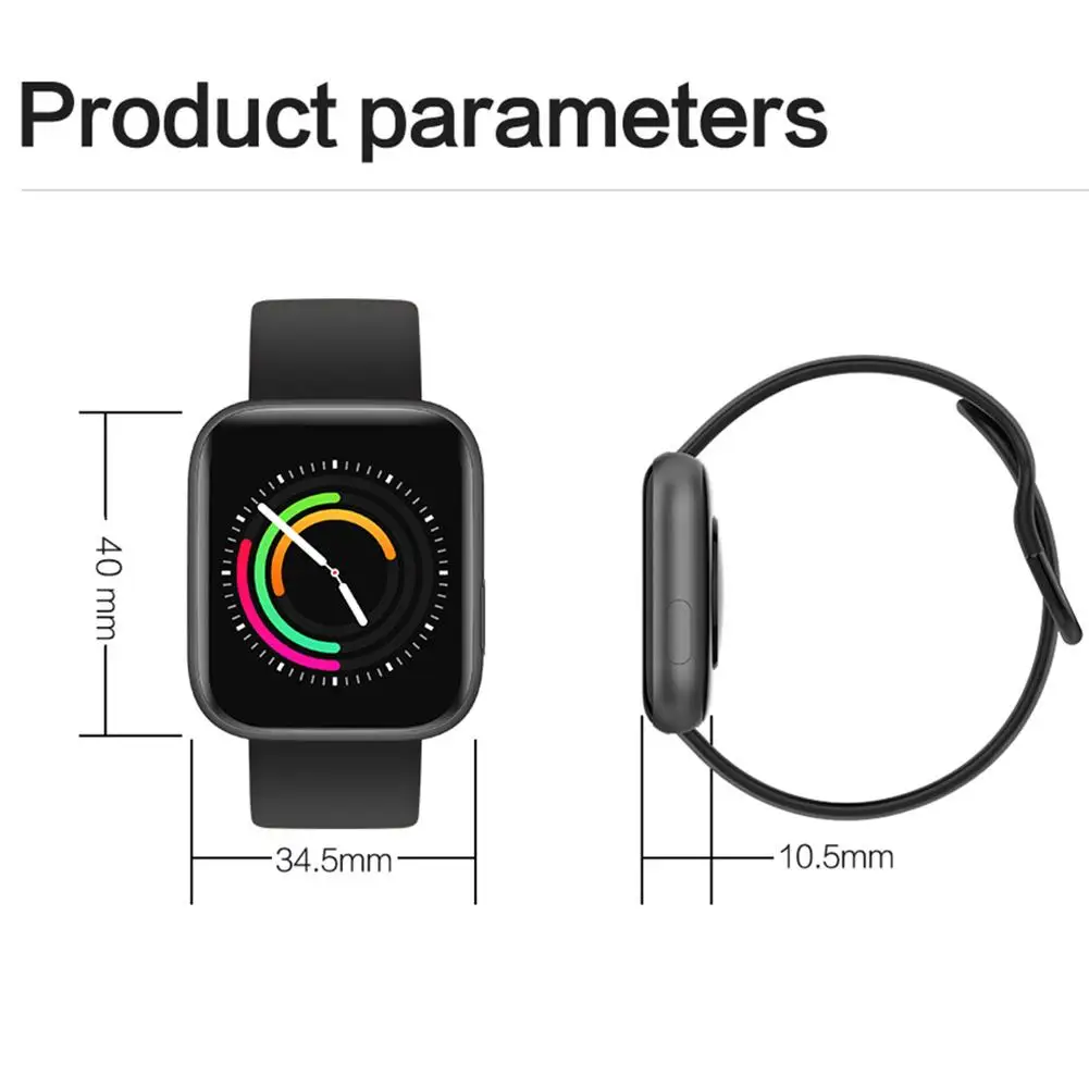

Multi-functional Wristband Watch Heart Rate Monitor Full Touch Control Screen Camera Remote Pedometer Smart Bracelet